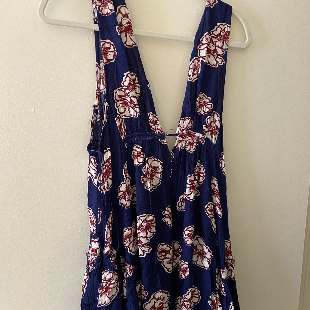 Plunging V neck dress